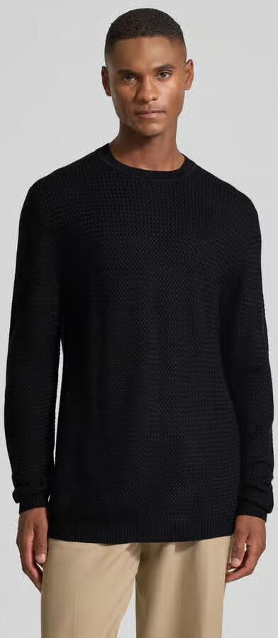 CG – CLUB of GENTS Gebreide pullover van wolmix met ronde hals - Foto 2
