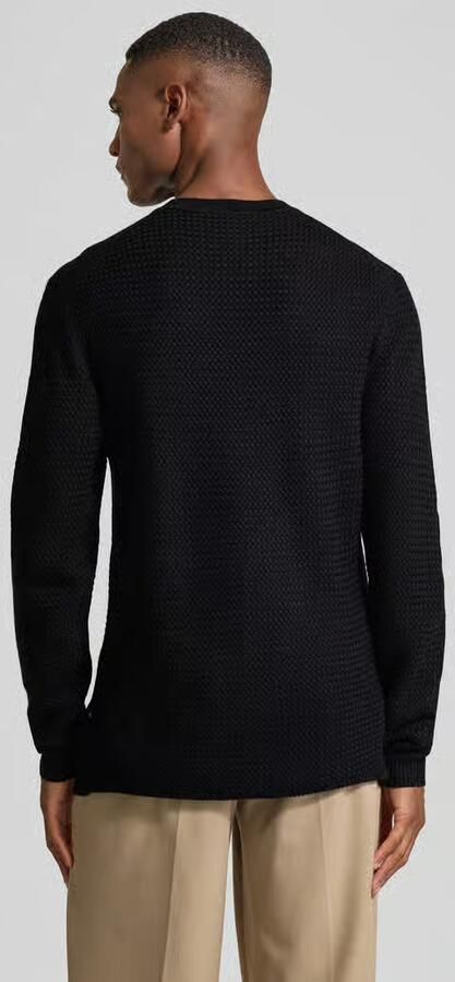 CG – CLUB of GENTS Gebreide pullover van wolmix met ronde hals