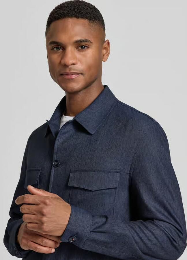 CG – CLUB of GENTS regular fit overshirt met klepzakken model 'Constantin'
