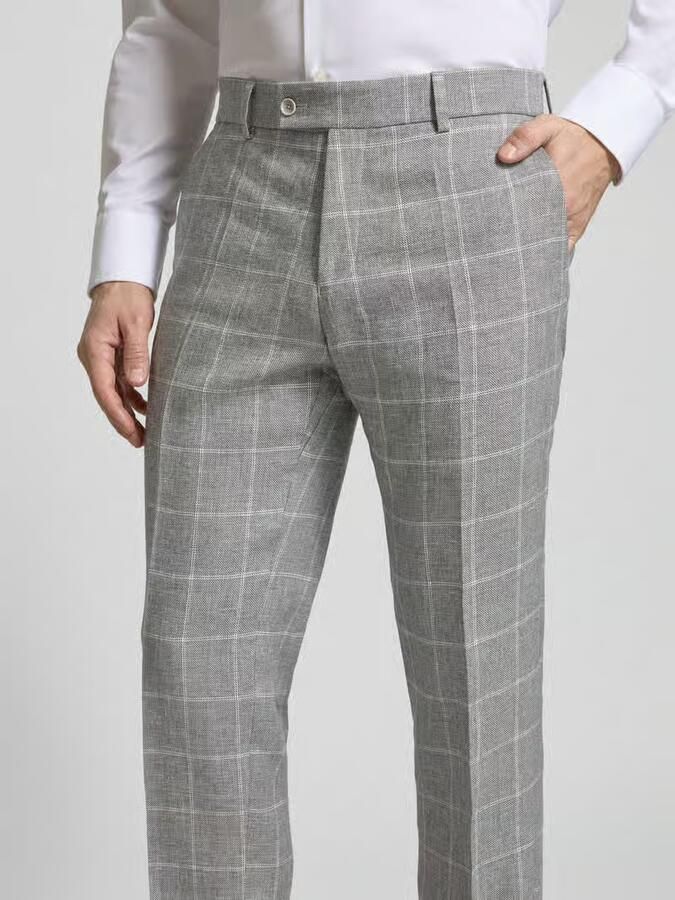 CG Club of Gents Regular fit pantalon met persplooien model 'Paco' - Foto 2