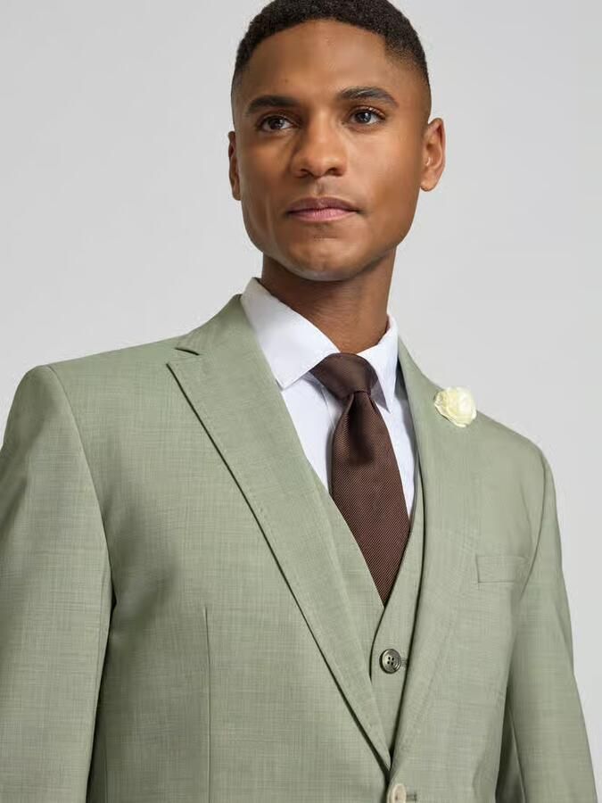 CG – CLUB of GENTS Slim fit 2-knoops colbert met klepzakken Model 'Paul SV'