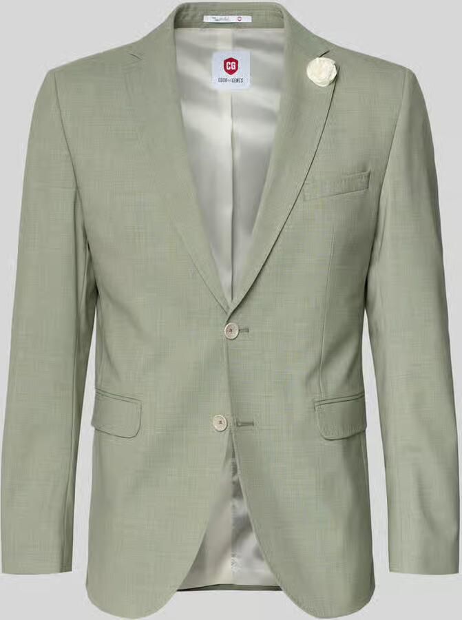 CG – CLUB of GENTS Slim fit 2-knoops colbert met klepzakken Model 'Paul SV' - Foto 2