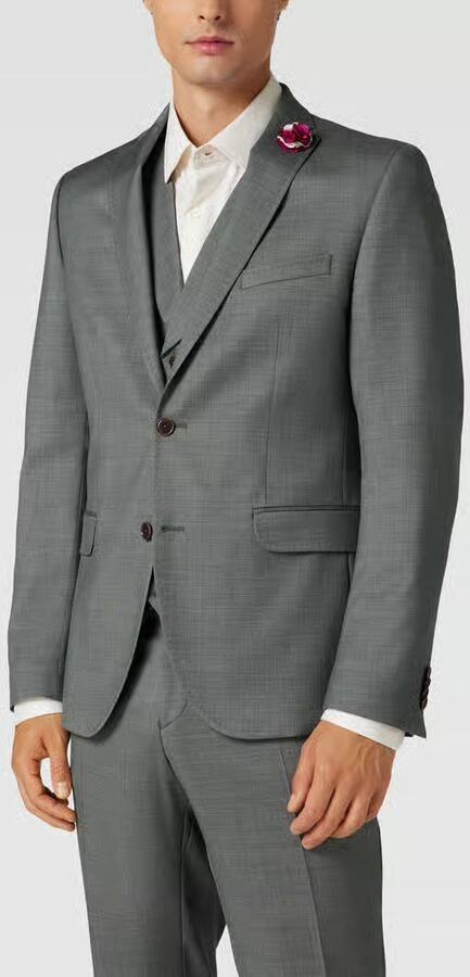 CG – CLUB of GENTS Slim fit 2-knoops colbert met sierdetail - Foto 3