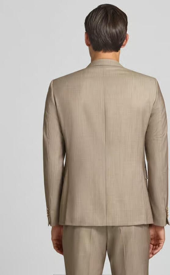 CG – CLUB of GENTS slim fit 2-knoops colbert van mix van scheerwol en elastaan - Foto 4
