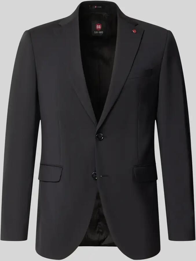 CG – CLUB of GENTS slim fit 2-knoops colbert van mix van wol en elastaan model 'Colvin'