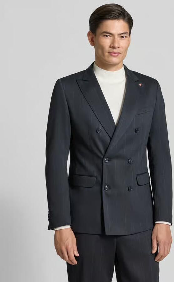 CG – CLUB of GENTS Slim fit colbert met klepzakken model 'Gringo' - Foto 3