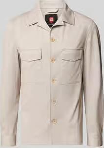 CG – CLUB of GENTS slim fit hemdoverhemd met borstzakken model 'Constantin'