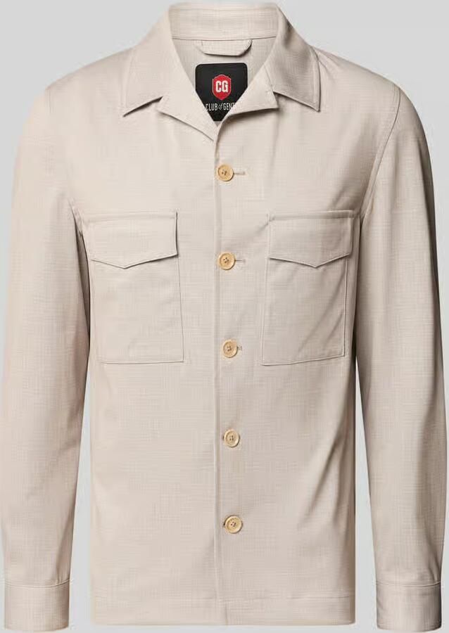 CG – CLUB of GENTS slim fit hemdoverhemd met borstzakken model 'Constantin' - Foto 2