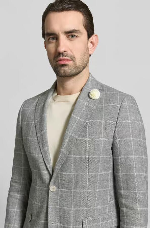 CG – CLUB of GENTS Slim fit pak met 2-knoops colbert model 'Paul Paco'