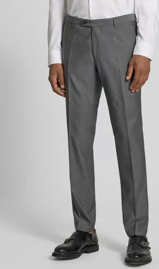 CG – CLUB of GENTS slim fit pantalon met persplooien model 'Cedric' - Foto 3