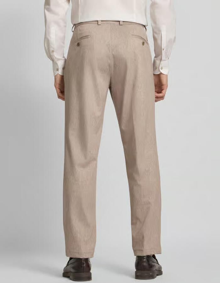 CG – CLUB of GENTS Tapered fit bandplooibroek met applicatie model 'Olf'