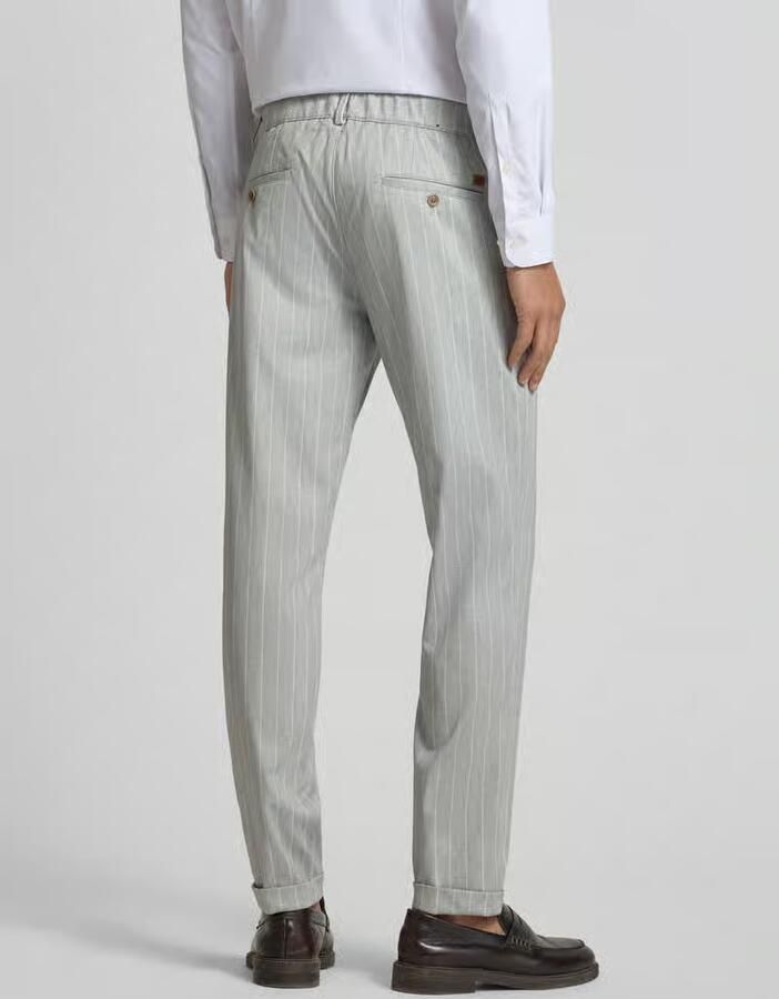 CG – CLUB of GENTS Tapered fit stoffen broek met applicaties model 'Clow'