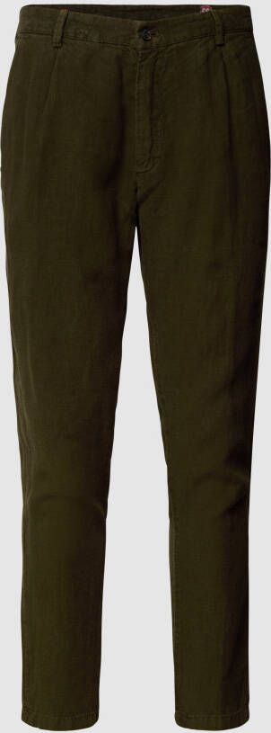 CG Club of Gents Linnen broek met labeldetail