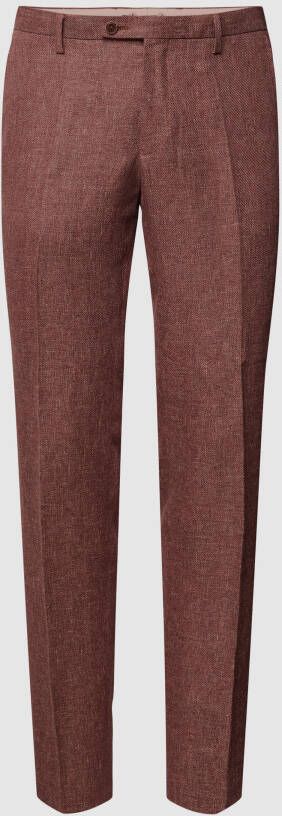 CG Club of Gents Slim fit pantalon van een mix van linnen en lyocell model 'Paco'