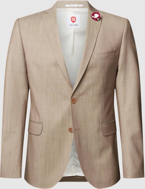 CG Club of Gents Slim fit 2-knoops colbert met sierdetail