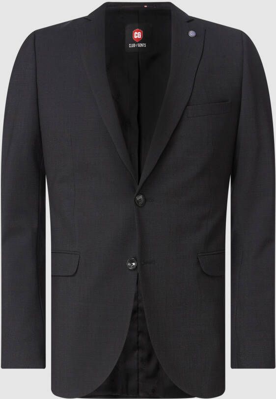 CG Club of Gents Slim fit 2-knoops colbert met stretch model 'Caden'