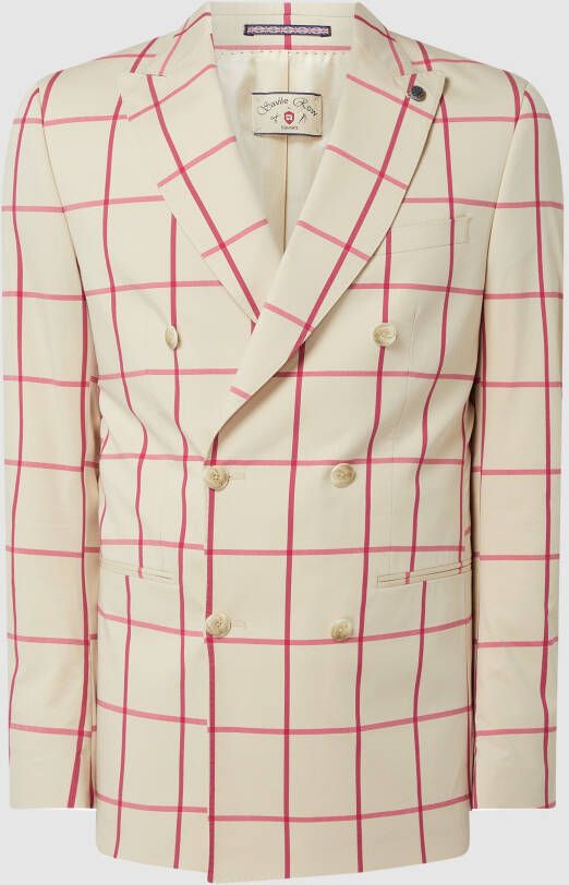 CG Club of Gents Slim fit colbert met dubbele knoopsluiting model 'Clement' 'Savile Row'