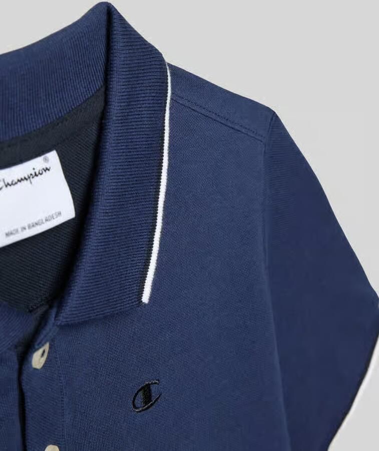 Champion poloshirt met gestikt logo en korte knoopsluiting