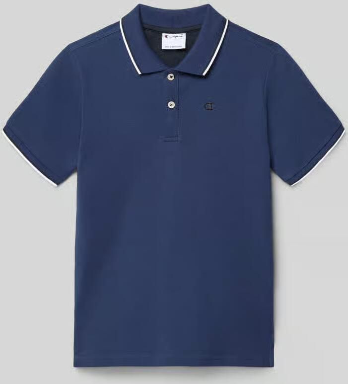 Champion poloshirt met gestikt logo en korte knoopsluiting - Foto 2