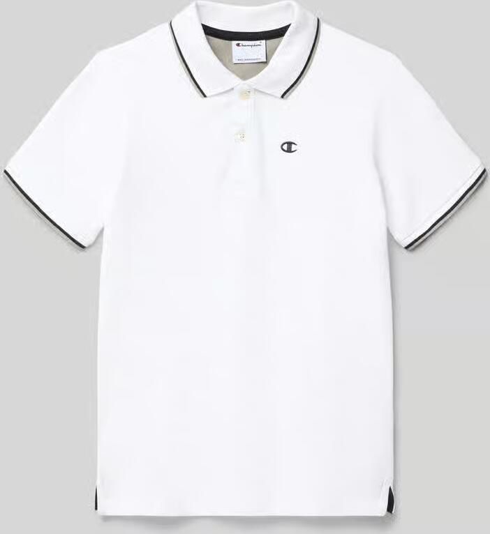 Champion poloshirt met gestikt logo en korte knoopsluiting - Foto 2