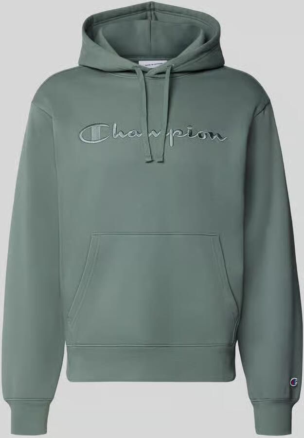 Champion relaxed fit hoodie van katoenmix met labelstitching