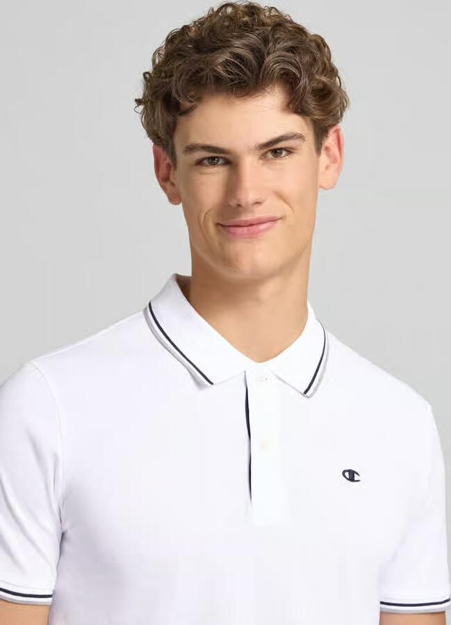 Champion slim fit poloshirt met labelstitching