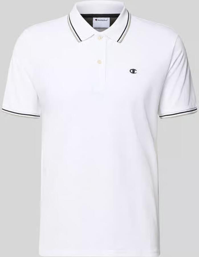 Champion slim fit poloshirt met labelstitching - Foto 2