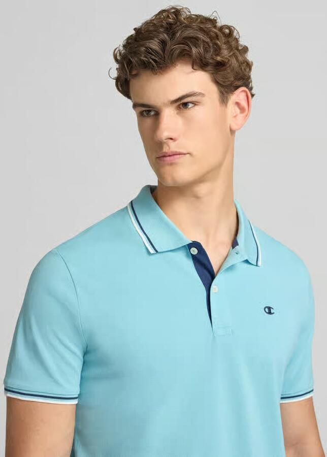 Champion slim fit poloshirt met labelstitching