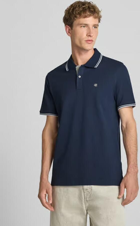 Champion slim fit poloshirt met labelstitching - Foto 2