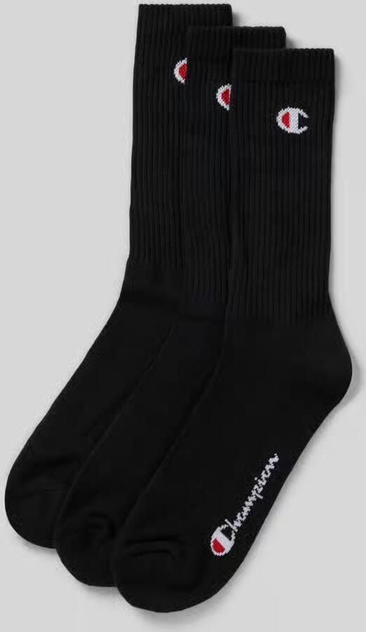 Champion Sokken met labeldetail in een set van 3 paar model 'Crew Socks'