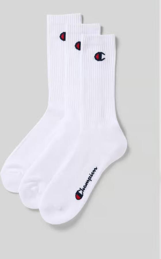 Champion Sokken met labeldetail in een set van 3 paar model 'Crew Socks'