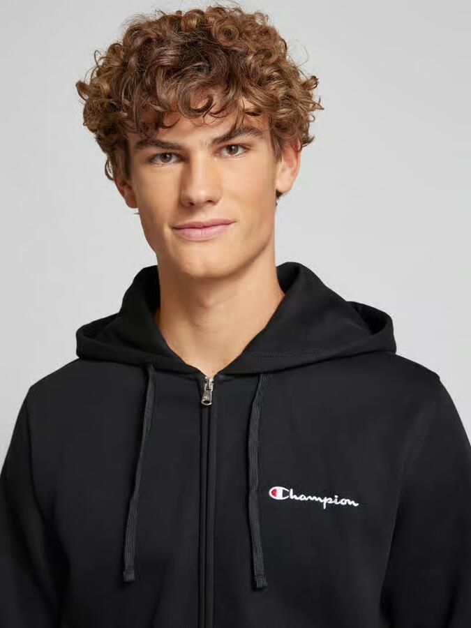 Champion Zwarte capuchontrui met volledige rits Black Heren - Foto 2