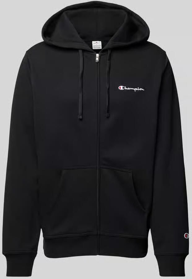 Champion Zwarte capuchontrui met volledige rits Black Heren