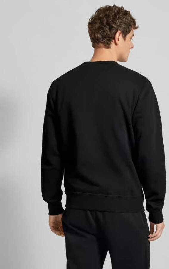 Champion Zwart Geborduurd Logo Crewneck Sweatshirt Black Heren