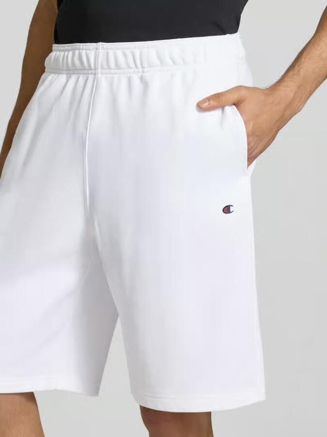 Champion Sweatshorts met logoprint en -stitching