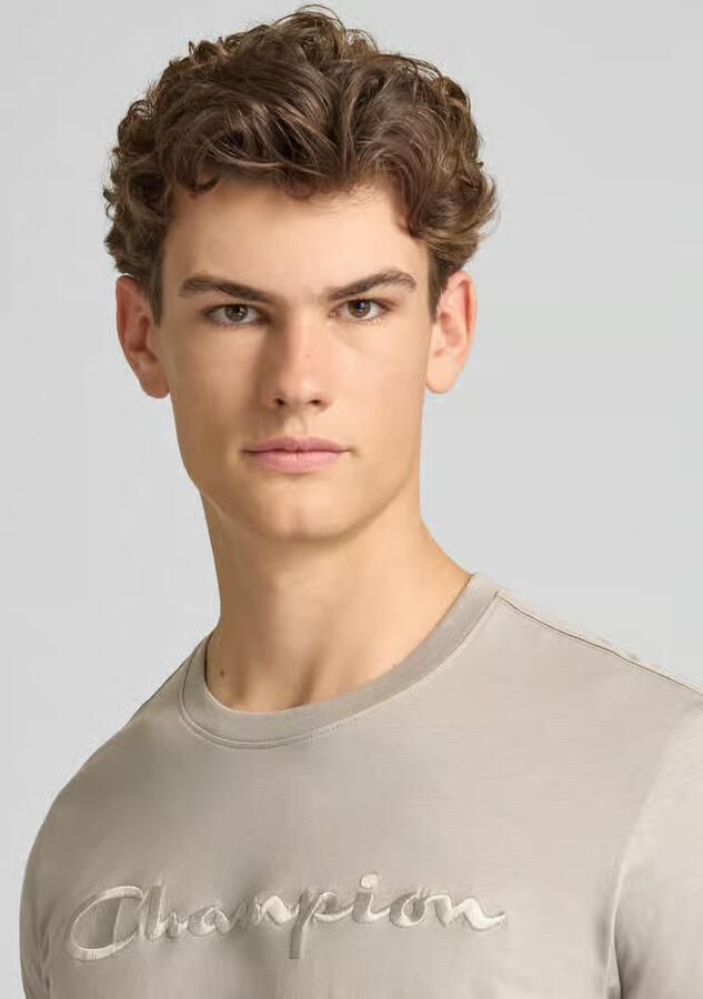 Champion T-shirt met label-stitching met ronde hals