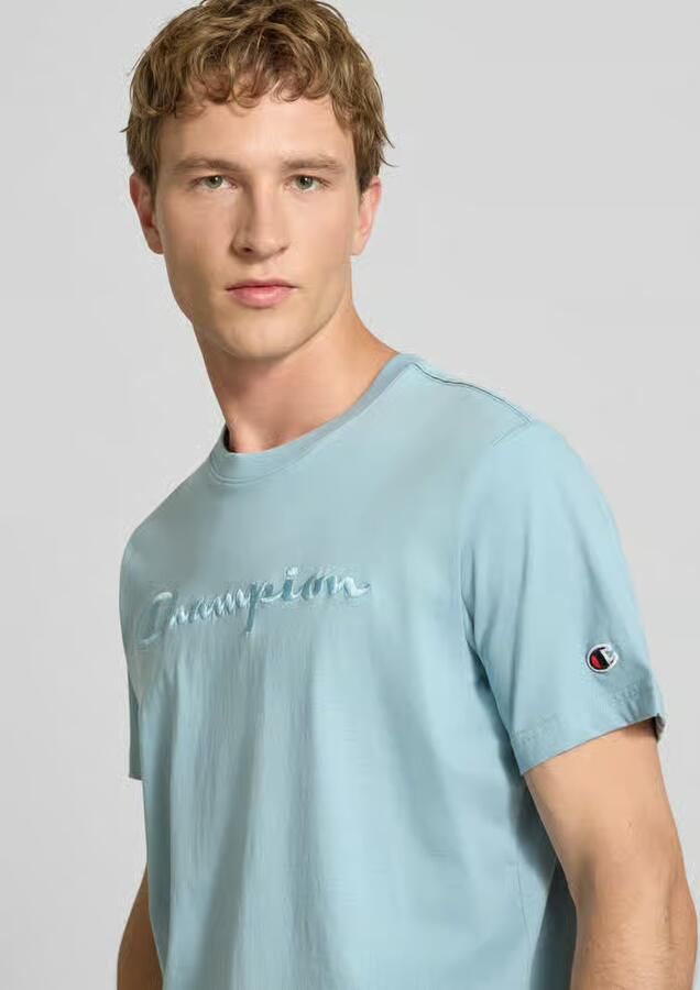 Champion T-shirt met label-stitching met ronde hals
