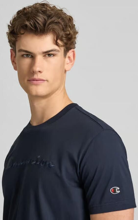 Champion T-shirt met label-stitching met ronde hals
