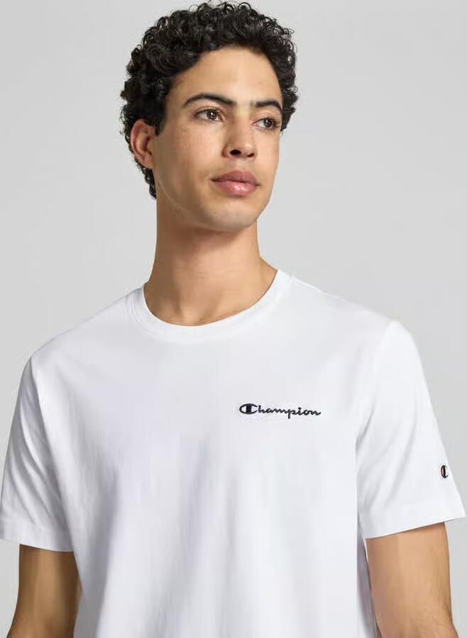Champion T-shirt met label-stitchings en ronde halsuitsnijding