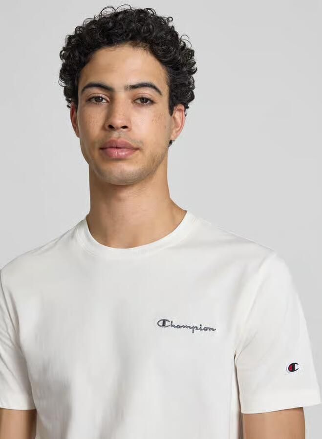Champion T-shirt met label-stitchings en ronde halsuitsnijding