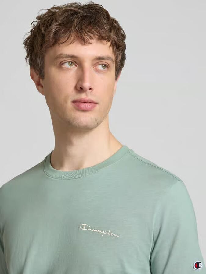 Champion T-shirt met label-stitchings en ronde halsuitsnijding
