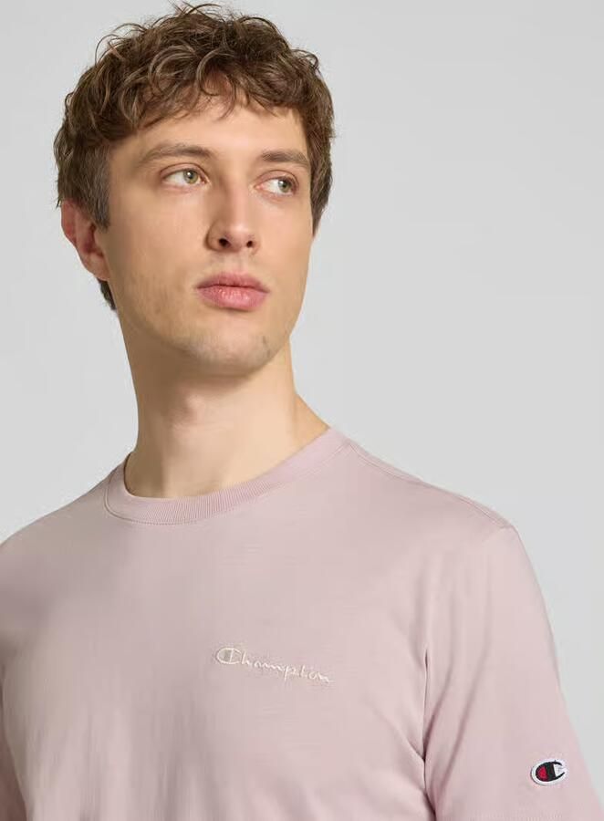 Champion T-shirt met label-stitchings en ronde halsuitsnijding