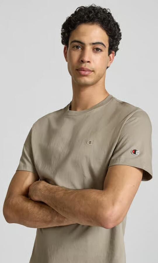 Champion T-shirt met label-stitchings en ronde halsuitsnijding