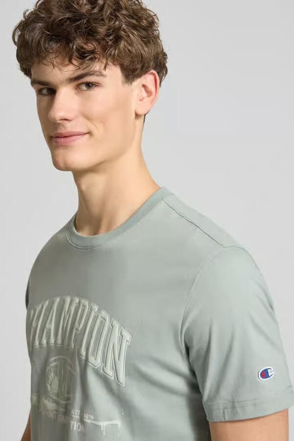 Champion T-shirt met labelprint en ronde hals