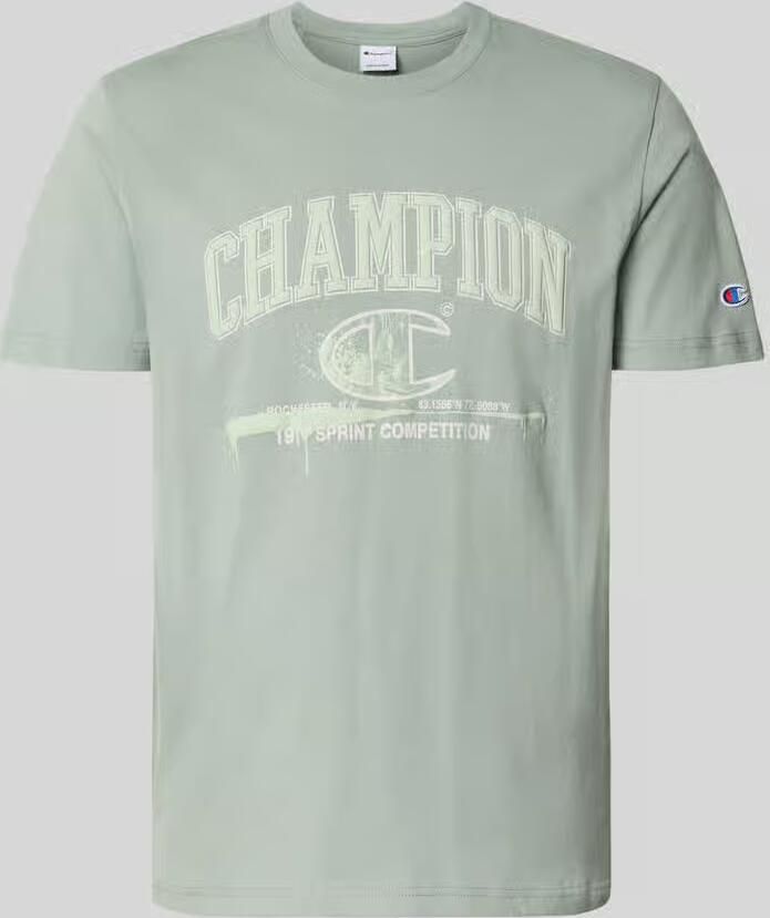 Champion T-shirt met labelprint en ronde hals - Foto 2