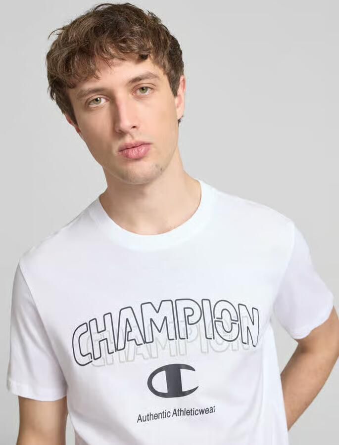 Champion T-shirt met labelprint en ronde hals