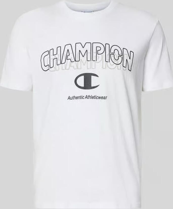 Champion T-shirt met labelprint en ronde hals - Foto 2