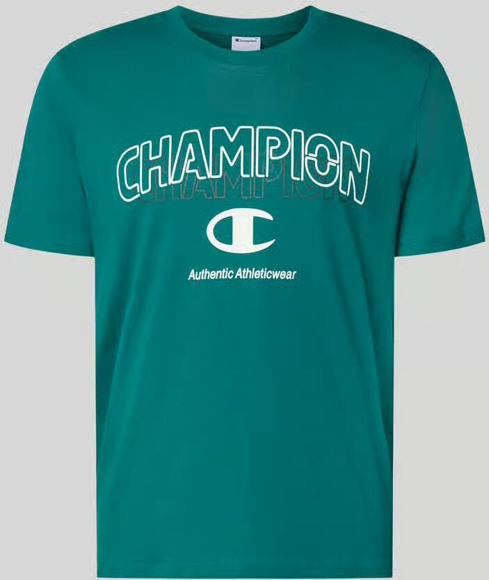 Champion T-shirt met labelprint en ronde hals - Foto 2
