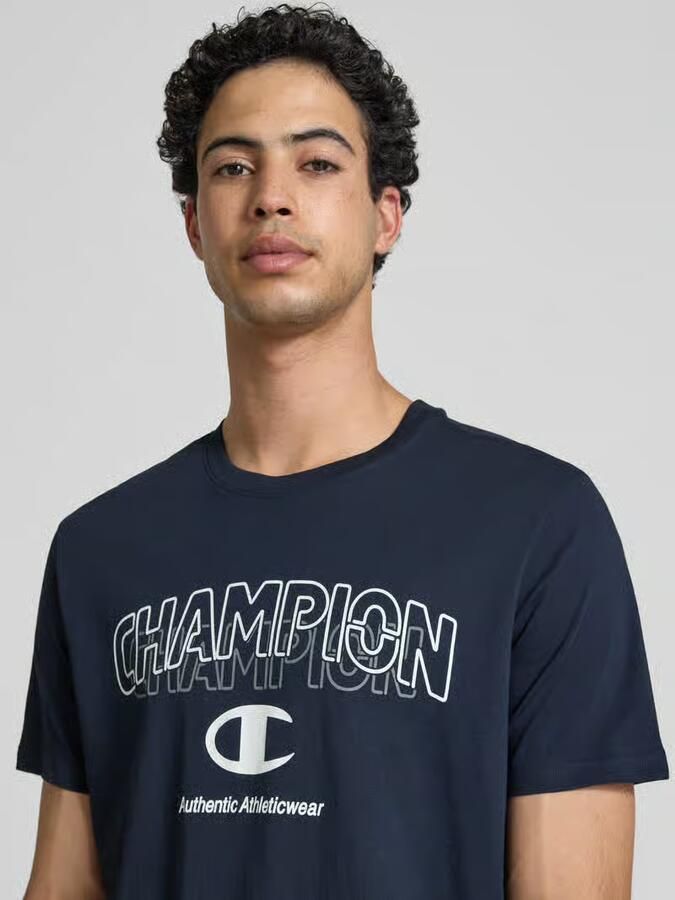 Champion T-shirt met labelprint en ronde hals