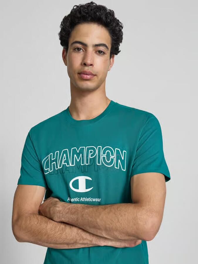 Champion T-shirt met labelprint en ronde hals